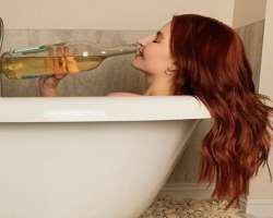 Abbie Ensign consuming alcohol